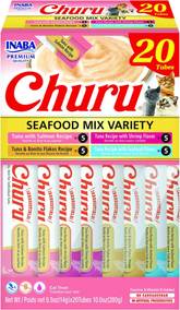 INABA Churu Puree Chicken Seafood Mix Variety Box